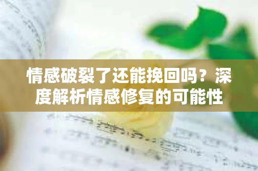 情感破裂了还能挽回吗？深度解析情感修复的可能性