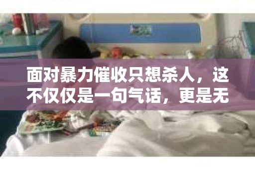 面对暴力催收只想杀人，这不仅仅是一句气话，更是无数借款人内心深处的恐惧。在这个看似光鲜亮丽的现代社会，暴力催收现象却如同毒瘤般蔓延，让人防不胜防。今天，我们就来聊聊这个沉重的话题，揭开暴力催收的冰山一角。
