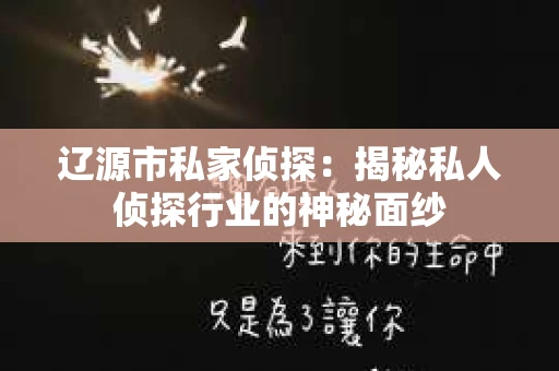 辽源市私家侦探：揭秘私人侦探行业的神秘面纱