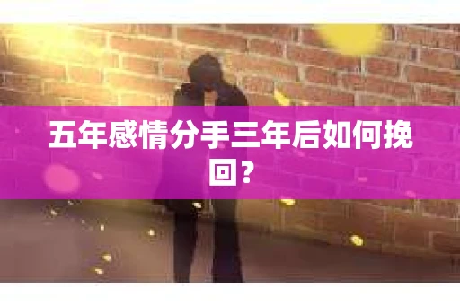 五年感情分手三年后如何挽回？