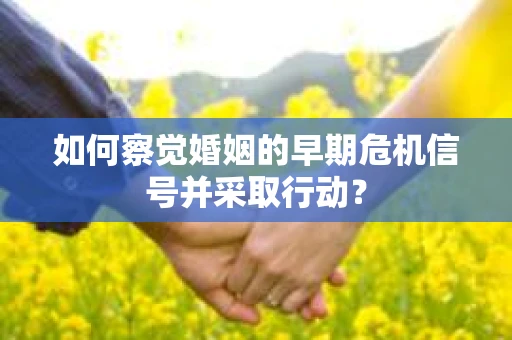如何察觉婚姻的早期危机信号并采取行动？