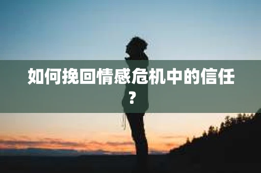 如何挽回情感危机中的信任？