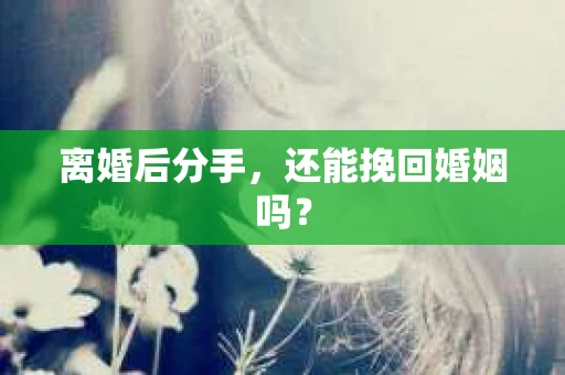 离婚后分手,还能挽回婚姻吗? 离婚后分手,还能挽回婚姻吗?