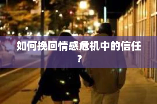 如何挽回情感危机中的信任？