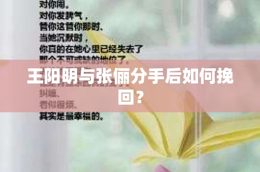 王阳明与张俪分手后如何挽回？