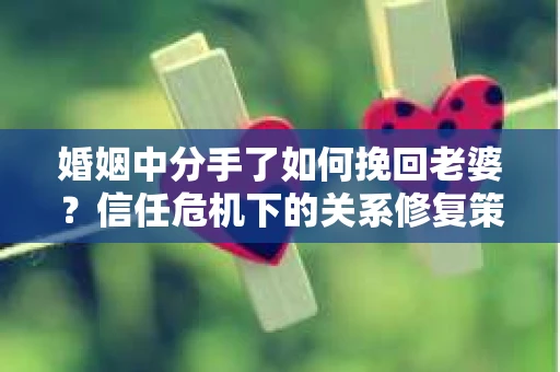 婚姻中分手了如何挽回老婆？信任危机下的关系修复策略